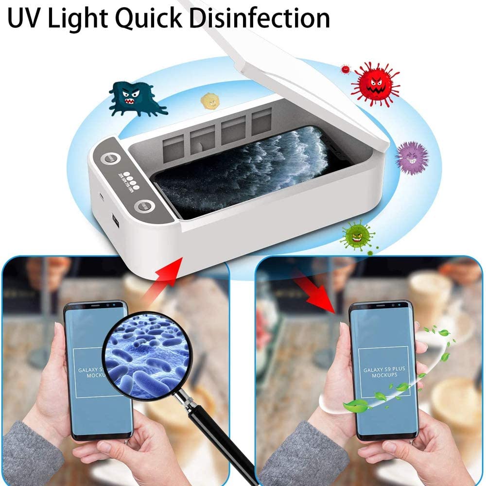 Mobile Portable UVc Light Phone Sterilizer Aromatherapy Function Power Bank UV Phone St ( (6)